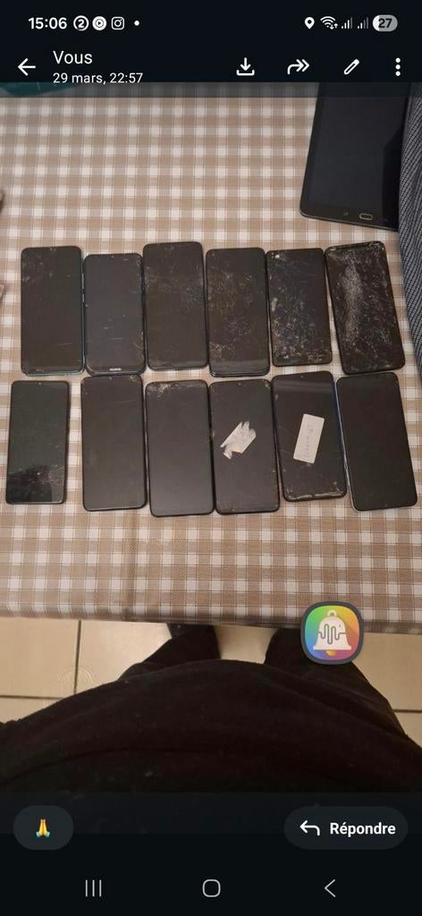 Lot de smartphone pour pièces