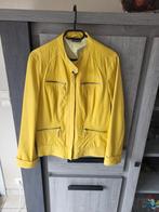 Geel Lederen jas, Ophalen, Maat 42/44 (L), Geel