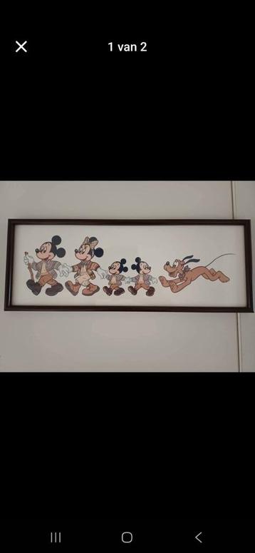 Vintage Origineel kader mickey en minnie mouse beschikbaar voor biedingen
