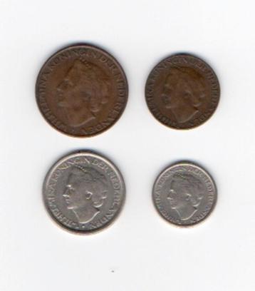 1948 nederland 1, 5, 10 en 25 cent beschikbaar voor biedingen