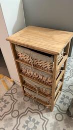 Rekje met rotan mandjes, Ophalen, Gebruikt