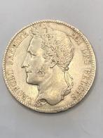 Munt zilver België 5 FR Leop I jaartal 1834 pos B mooi, Ophalen of Verzenden, België, Losse munt, Zilver