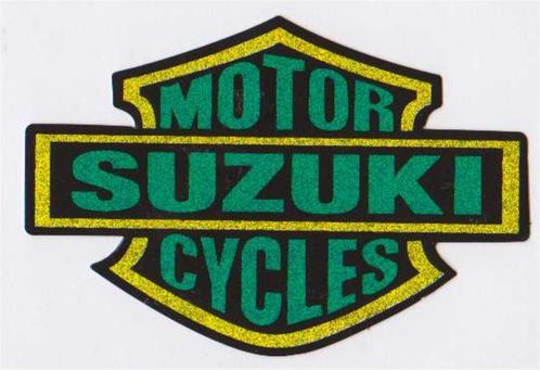 Suzuki schild metallic sticker #2, Motos, Accessoires | Autocollants, Envoi