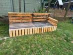 Paletten bank met led verlichting, Tuin en Terras, Ophalen, 4 zitplaatsen, Nieuw, Hout