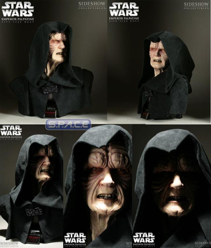 BLACK FRIDAY Sideshow Palpatine Life Size Bust signed Ian!!!, Verzamelen, Star Wars, Zo goed als nieuw, Boek of Poster, Ophalen
