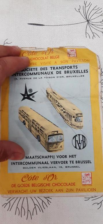 oud bladje Société  de transport de bruxelles beschikbaar voor biedingen