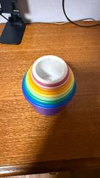 10 Stapelbekers! Verschillende Kleuren, Maten! Educatief!, Enlèvement ou Envoi, Comme neuf, Découverte