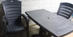 tuintafel en stoelen, Tuin en Terras, Tuintafels, Ophalen, Gebruikt, Rechthoekig, Plastic