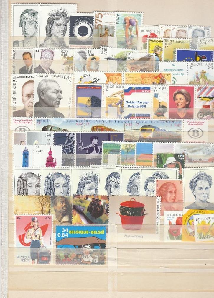 Postzegels : België 2001 ., Postzegels en Munten, Postzegels | Europa | België, Postfris, Orginele gom, Zonder stempel, Postfris