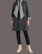 Delmod mantel van wol met kasjmier maat L/XL, Kleding | Dames, Ophalen of Verzenden, Zo goed als nieuw, Grijs, Maat 46/48 (XL) of groter