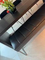 Lederen zitbank zwart, Ophalen, Zo goed als nieuw
