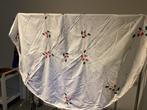 Nappe ronde brodée + 8 serviettes, Enlèvement ou Envoi, Utilisé, Autour de, Intérieur