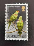 Jersey 1971 - oiseaux - perruche, Timbres & Monnaies, Timbres | Europe | Royaume-Uni, Affranchi, Enlèvement ou Envoi