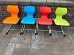 Set van 4 felgekleurde stoelen, Ophalen, Zo goed als nieuw, Overige kleuren, Vier