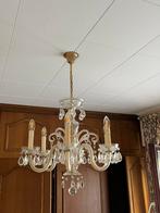Kristallen kroonluchter, Huis en Inrichting, Lampen | Kroonluchters, Ophalen, Zo goed als nieuw, Glas, Vintage
