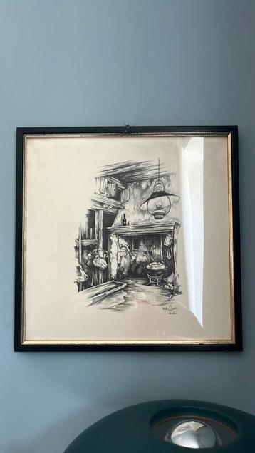 Anton Pieck tekening de stal beschikbaar voor biedingen