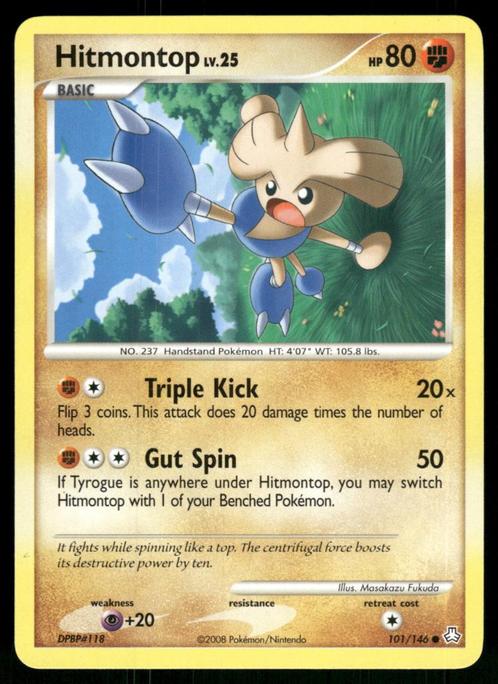 Hitmontop 101/146 - Legends Awakened, Hobby en Vrije tijd, Verzamelkaartspellen | Pokémon, Gebruikt, Verzenden