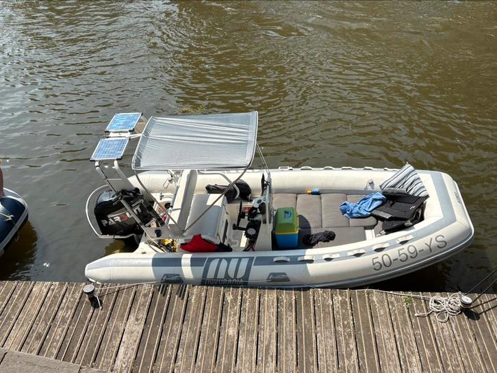 Watersport rib met nieuwe 60 pk novurania mx 450, Watersport en Boten, Speedboten, Gebruikt, 3 tot 6 meter, Benzine, Minder dan 70 pk
