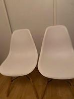 eetkamerstoelen, Huis en Inrichting, Stoelen, Gebruikt, Twee, Wit, Ophalen