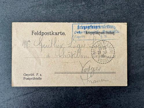 Unieke Feldpostkaart – Franse krijgsgevangene WOI (1916), Verzamelen, Militaria | Algemeen, Overige soorten, Overige typen, Ophalen of Verzenden