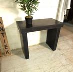 Nieuwe side-tafel in zwart metaal (zink) B 94 D 47 H 78, Nieuw, 25 tot 50 cm, Rechthoekig, Metaal