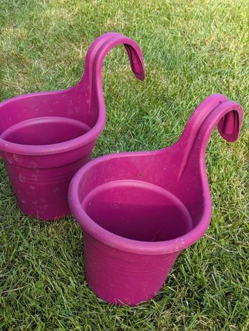 2 pots de fleurs à suspendre, Enlèvement ou Envoi