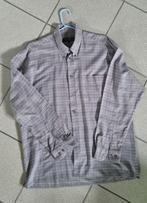 Chemise grise à carreaux, taille L, 41/42, Comme neuf, Enlèvement ou Envoi