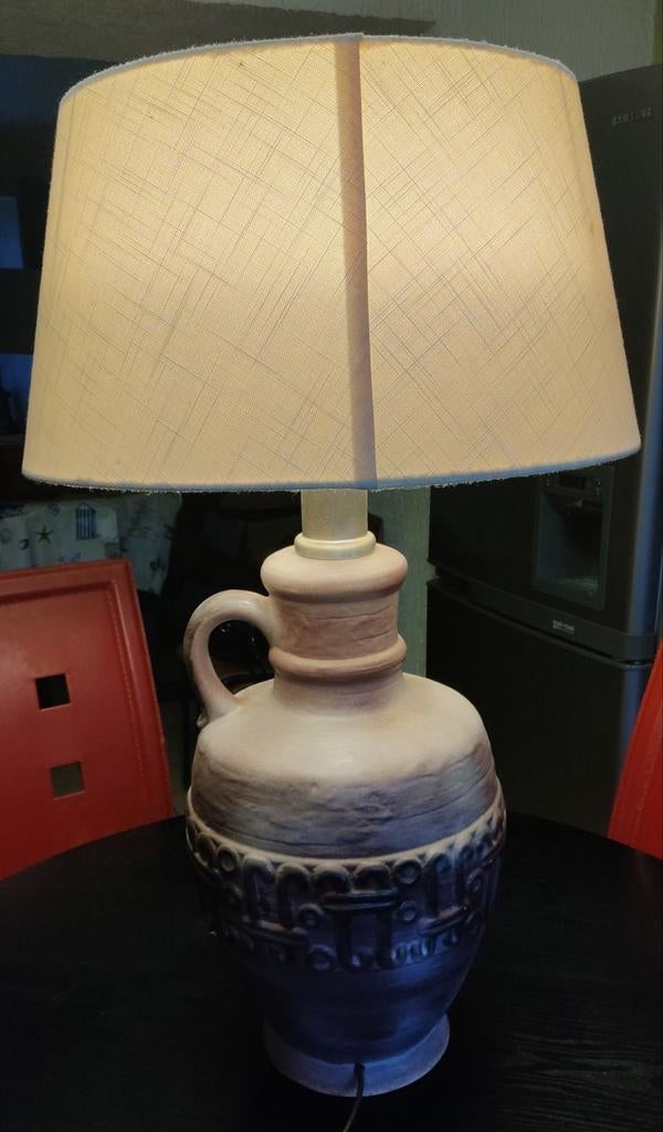 Brutalistische keramische vloerlamp uit de jaren 70, Ophalen, Zo goed als nieuw