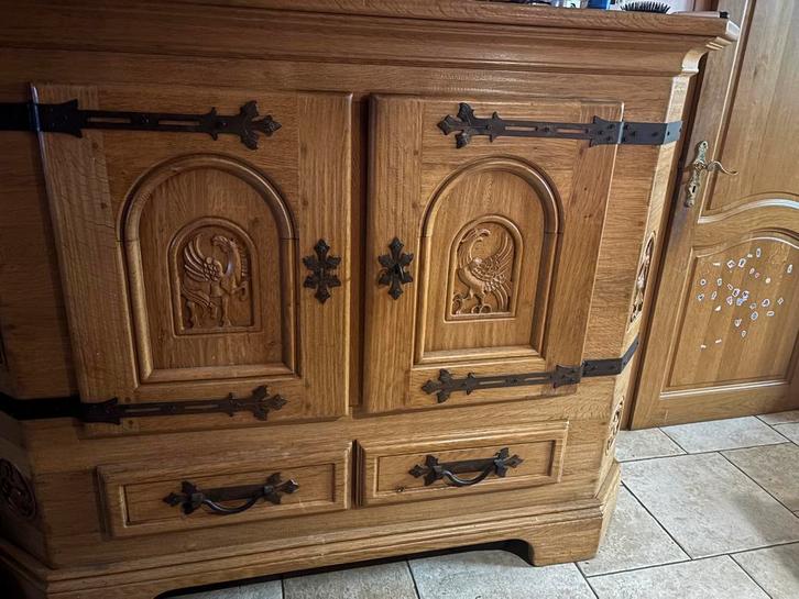 Eikenhouten eetkamer, Antiek en Kunst, Antiek | Meubels | Kasten, Ophalen