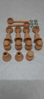 Gordijnbaren Beuk met bevestigingen lengte 2 m en 1,5m  30€, Ophalen, Zo goed als nieuw