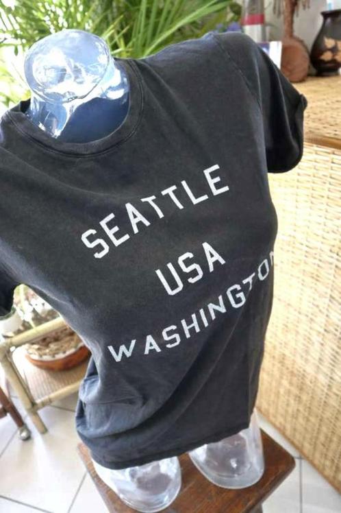 zwart T-shirt Seattle Washington, Kleding | Dames, T-shirts, Gedragen, Maat 38/40 (M), Zwart, Korte mouw, Ophalen of Verzenden