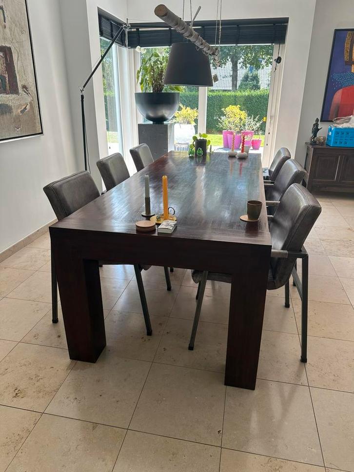 Mooi, houten tafel, Huis en Inrichting, Tafels | Eettafels, Zo goed als nieuw, Ophalen