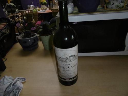 lege 1.5 l magnumfles 1994, chateau pontet-canet pauillac, Verzamelen, Wijnen, Gebruikt, Rode wijn, Ophalen of Verzenden