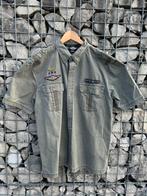 Harley Davidson khaki heren shirt L korte mouwen, Ophalen of Verzenden, Heren