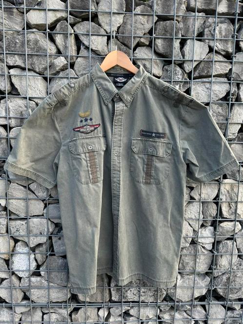 Harley Davidson khaki heren shirt L korte mouwen, Motoren, Kleding | Motorkleding, Heren, Ophalen of Verzenden