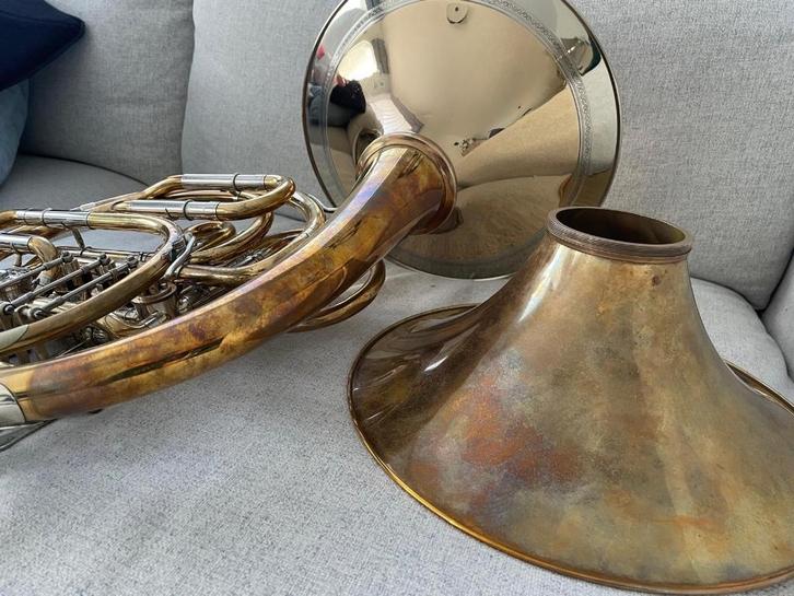 Gebr. Alexander Mainz dubbele hoorn 103, Muziek en Instrumenten, Blaasinstrumenten | Hoorns, Gebruikt, Overige typen, Ophalen