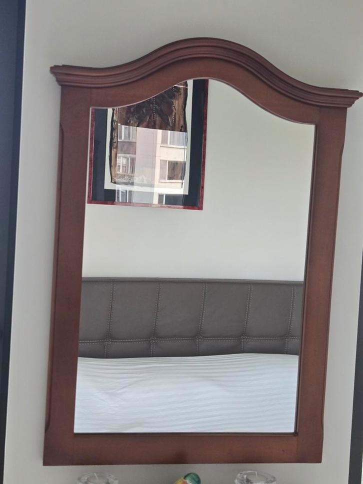 Mooie massief kerselaar vintage spiegel in perfecte, Huis en Inrichting, Woonaccessoires | Spiegels, Nieuw, Rechthoekig, Ophalen of Verzenden
