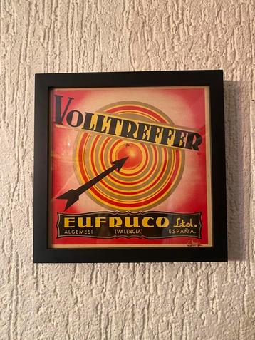 retro affiche EUFRUCO ltd. in lijst  beschikbaar voor biedingen