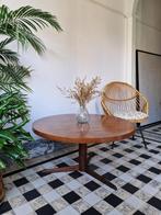 Vintage midcentury Deense salontafel, Ophalen, Gebruikt, 50 tot 100 cm, Rond