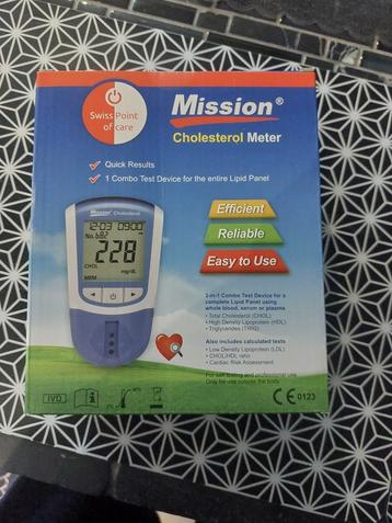 DESCRIPTION  Mission 3-in-1 Cholesterol Meter (teststrips no
