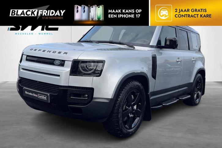 Land Rover Defender 110 P400 First Edition, Auto's, Land Rover, Bedrijf, Te koop, 360° camera, 4x4, Cruise Control, Dakrails, Electronic Stability Program (ESP)