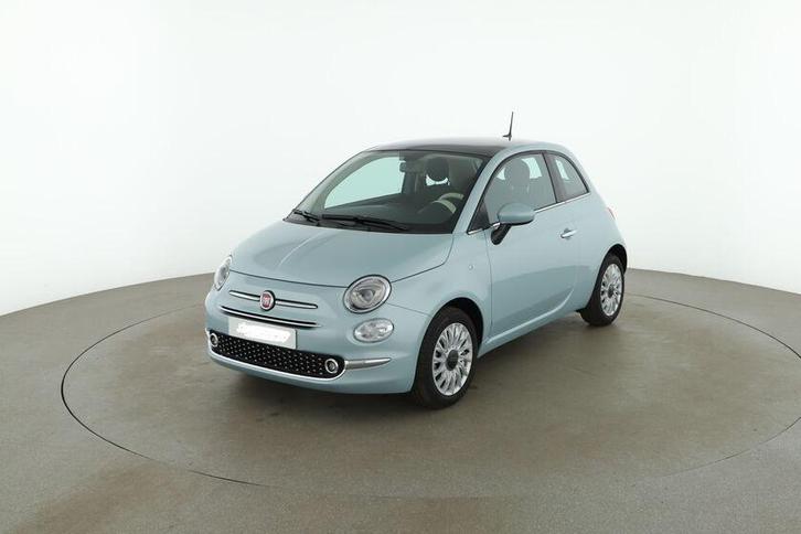 Fiat 500, Auto's, Fiat, Particulier, ABS, Benzine, Berline, Handgeschakeld, Blauw, Beige, Stof, Onderhoudsboekje, Ophalen