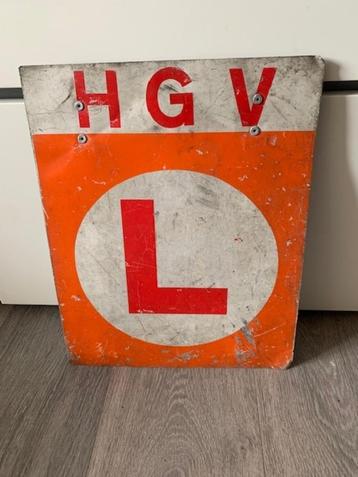 HGV-L plaat / Heavy Goods Vehicle beschikbaar voor biedingen