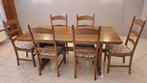 Eiken eetkamer tafel en 6 stoelen, Antiek en Kunst, Ophalen
