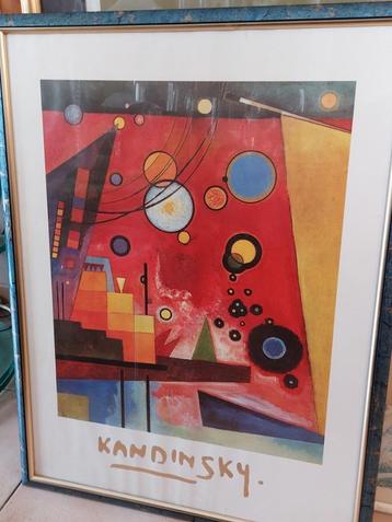 Ingekaderde poster Wassily Kandinsky Schweres Rot 85 x 65cm