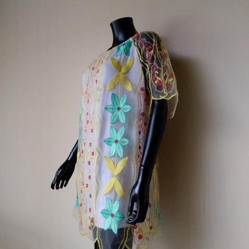 Fleurig zomer topje shirt Made in Italy, Kleding | Dames, Topjes, Zo goed als nieuw, Korte mouw, Verzenden