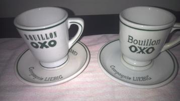 Vintage OXO, Liebig kopjes met schoteltjes beschikbaar voor biedingen