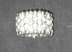Prachtige ring met steentjes op elastiek., Handtassen en Accessoires, Ringen, Overige materialen, Ophalen of Verzenden, Zo goed als nieuw