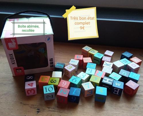 Janod Kubix cubes en bois alphabet, Kinderen en Baby's, Speelgoed | Houten speelgoed, Gebruikt, Ophalen of Verzenden
