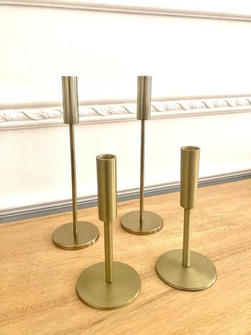 Lot de 4 grands bougeoirs dorés H&M home beschikbaar voor biedingen